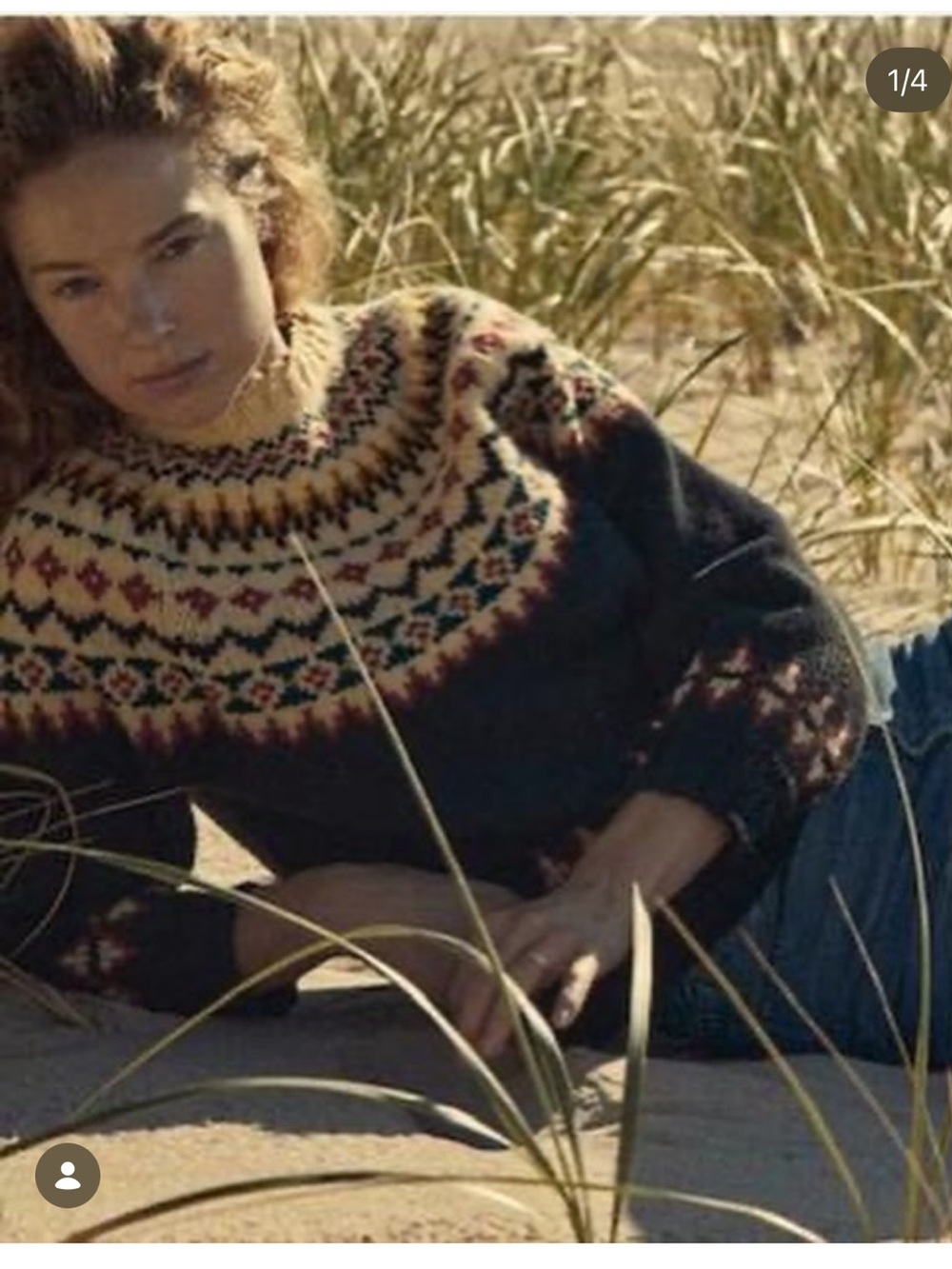 Doen Harvest Sweater in Navy Oslo Fair Isle